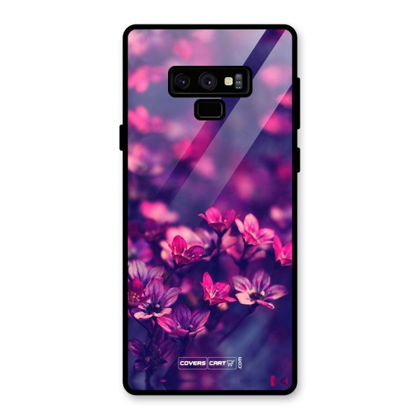 Violet Floral Glass Back Case for Galaxy Note 9