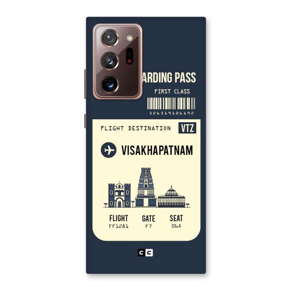 Vishakapatnam Boarding Pass Back Case for Galaxy Note 20 Ultra