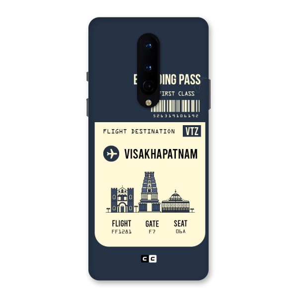 Vishakapatnam Boarding Pass Back Case for OnePlus 8