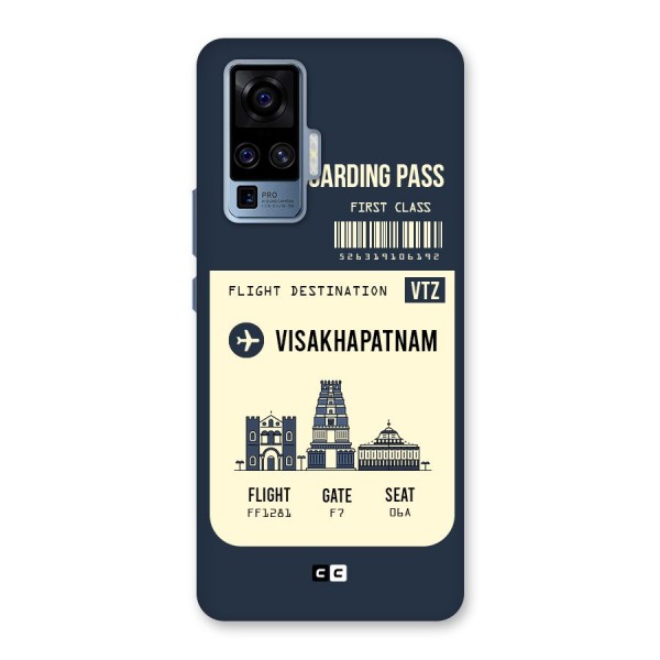 Vishakapatnam Boarding Pass Back Case for Vivo X50 Pro