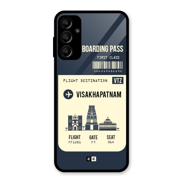 Vishakapatnam Boarding Pass Glass Back Case for Galaxy A14 5G