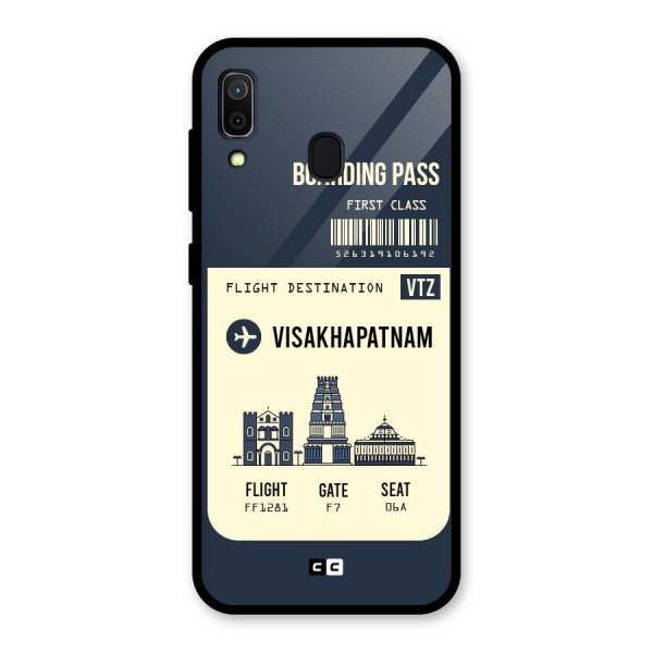 Vishakapatnam Boarding Pass Glass Back Case for Galaxy A30