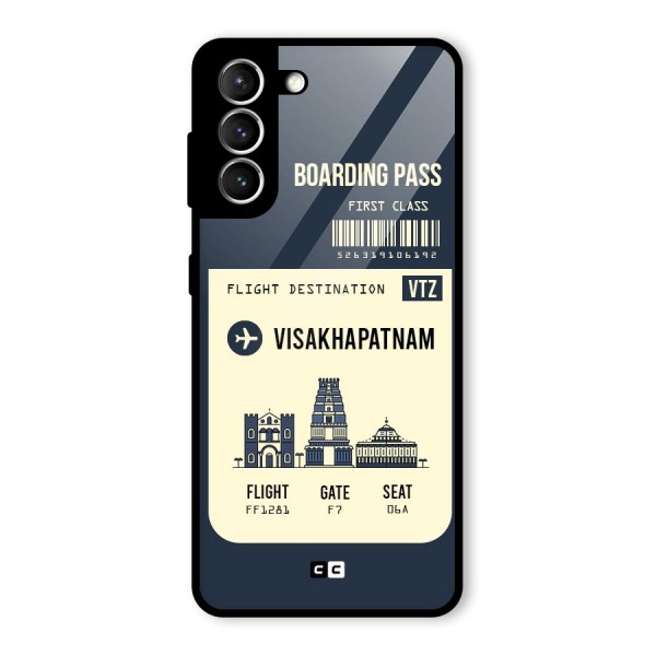 Vishakapatnam Boarding Pass Glass Back Case for Galaxy S21 5G