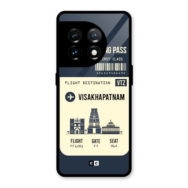 Vishakapatnam Boarding Pass Glass Back Case for OnePlus 11