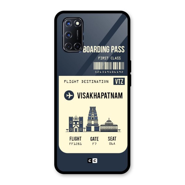 Vishakapatnam Boarding Pass Glass Back Case for Oppo A52