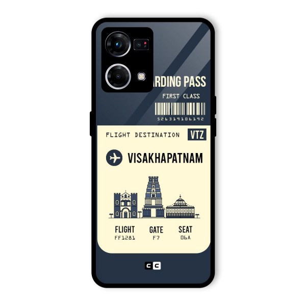 Vishakapatnam Boarding Pass Glass Back Case for Oppo F21 Pro 4G