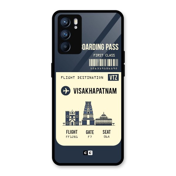 Vishakapatnam Boarding Pass Glass Back Case for Oppo Reno6 5G