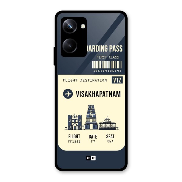 Vishakapatnam Boarding Pass Glass Back Case for Realme 10 Pro