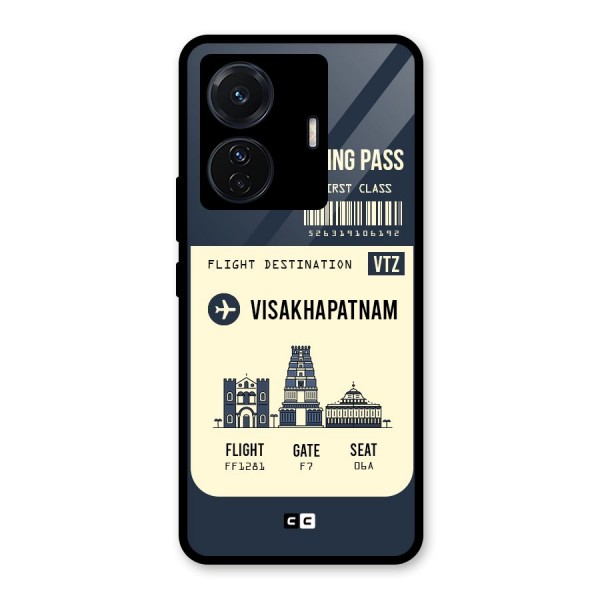 Vishakapatnam Boarding Pass Glass Back Case for Vivo T1 Pro