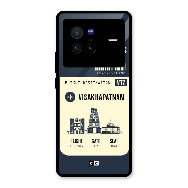 Vishakapatnam Boarding Pass Glass Back Case for Vivo X80