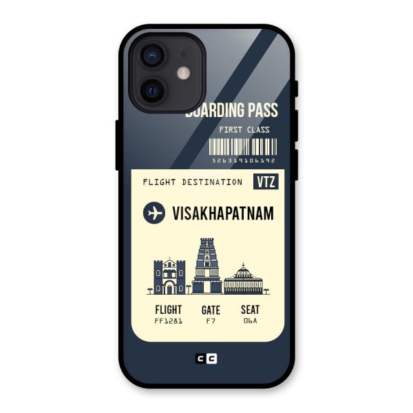Vishakapatnam Boarding Pass Glass Back Case for iPhone 12