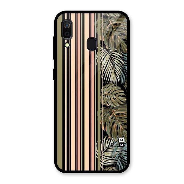 Visual Art Leafs Glass Back Case for Galaxy A30