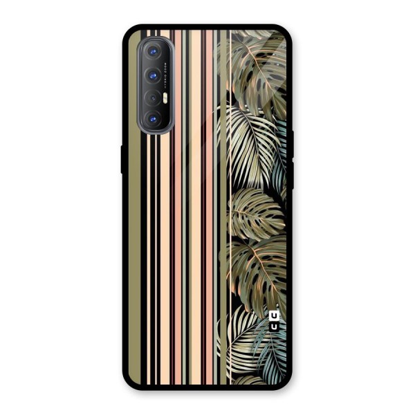 Visual Art Leafs Glass Back Case for Oppo Reno3 Pro