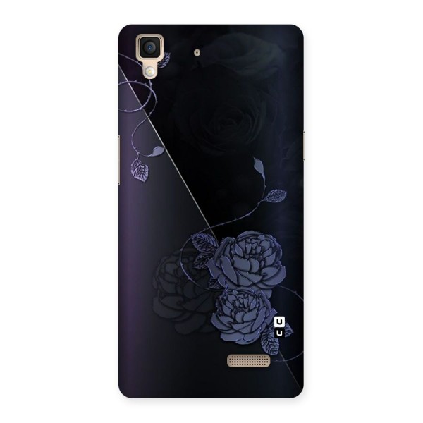 Voilet Floral Design Back Case for Oppo R7