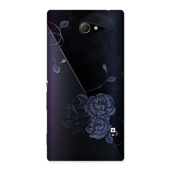 Voilet Floral Design Back Case for Sony Xperia M2