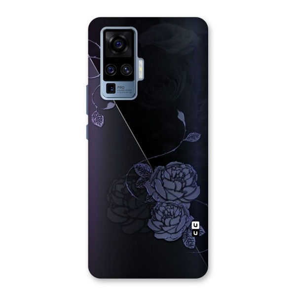 Voilet Floral Design Back Case for Vivo X50 Pro