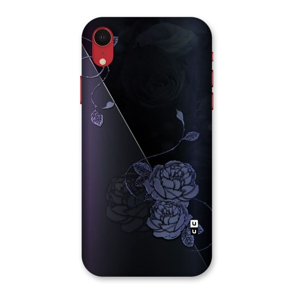 Voilet Floral Design Back Case for iPhone XR