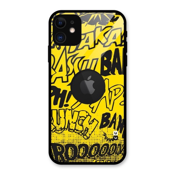 Vroom Snap Glass Back Case for iPhone 11 Logo Cut