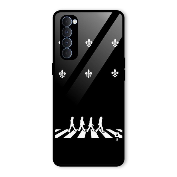 Walking Four Glass Back Case for Oppo Reno4 Pro