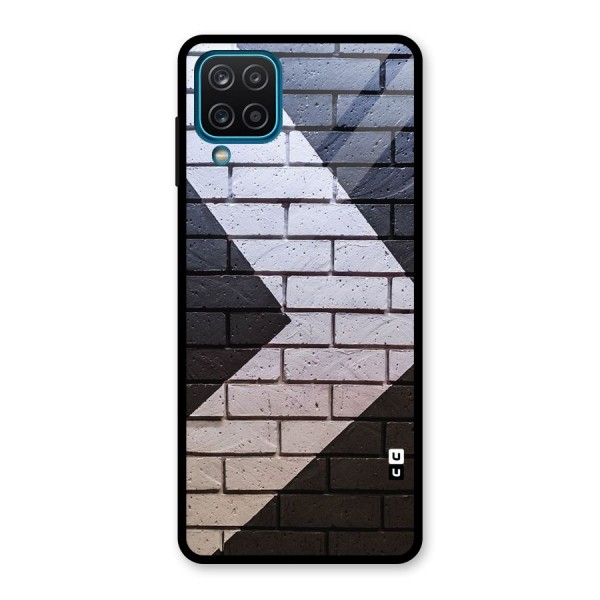 Wall Arrow Design Glass Back Case for Galaxy A12