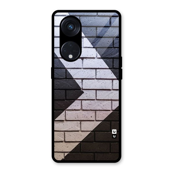 Wall Arrow Design Glass Back Case for Reno8 T 5G