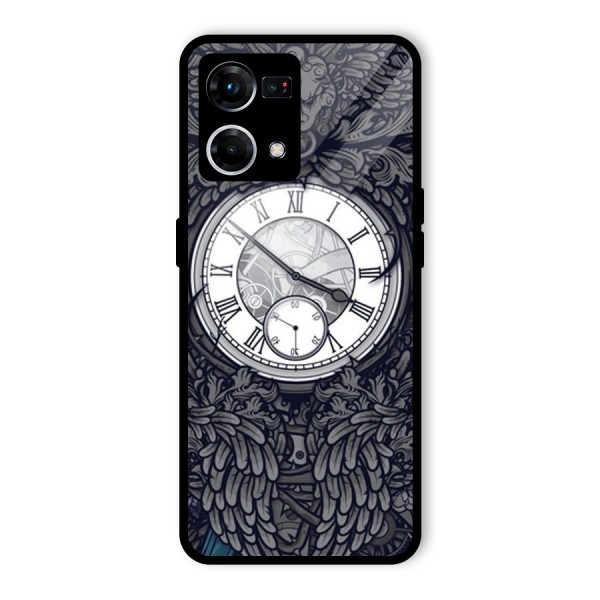 Wall Clock Glass Back Case for Oppo F21s Pro 4G