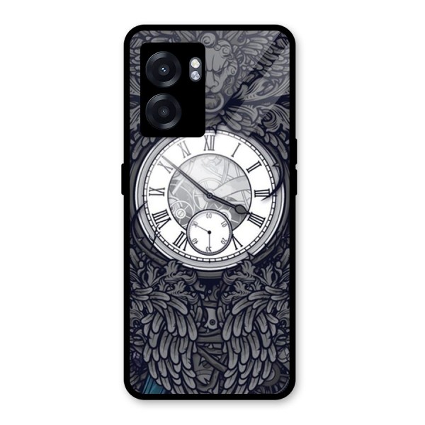 Wall Clock Glass Back Case for Oppo K10 (5G)