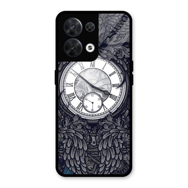 Wall Clock Glass Back Case for Oppo Reno8 5G