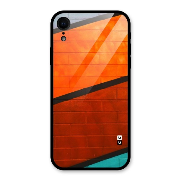 Wall Diagonal Stripes Glass Back Case for XR