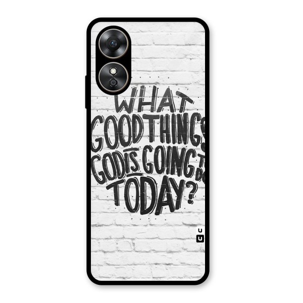 Wall Good Glass Back Case for Oppo A17