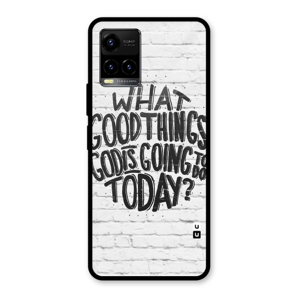 Wall Good Glass Back Case for Vivo Y21G