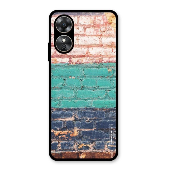 Wall Grafitty Glass Back Case for Oppo A17