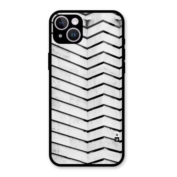 Wall Zig Zag Glass Back Case for iPhone 14 Plus