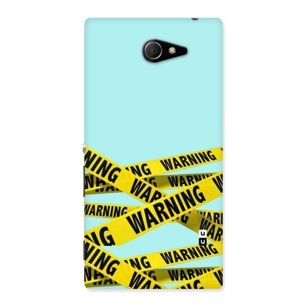 Warning Design Back Case for Sony Xperia M2