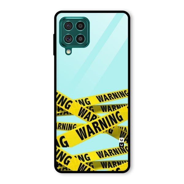 Warning Design Glass Back Case for Galaxy F62