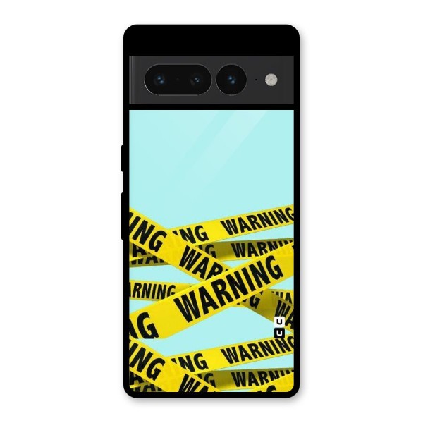 Warning Design Glass Back Case for Google Pixel 7 Pro