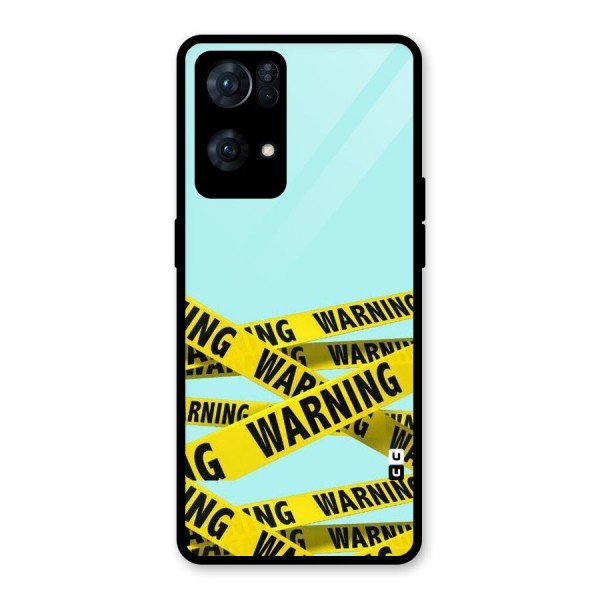 Warning Design Glass Back Case for Oppo Reno7 Pro 5G