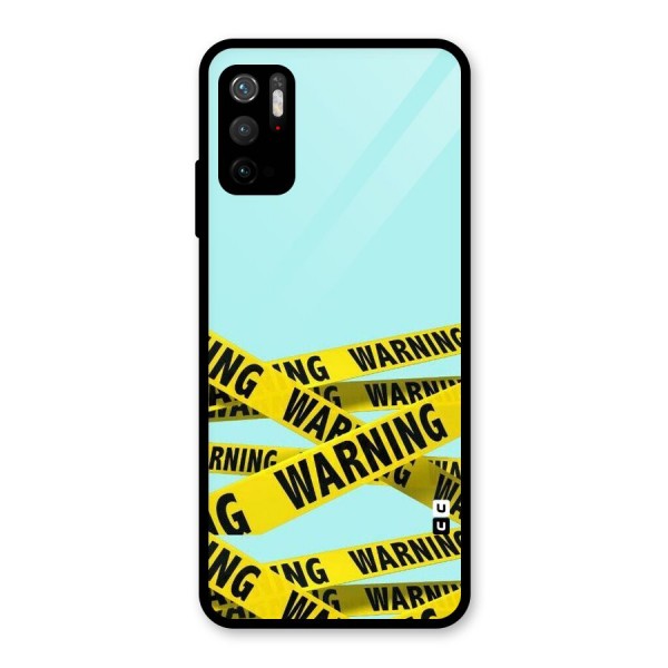 Warning Design Glass Back Case for Poco M3 Pro 5G