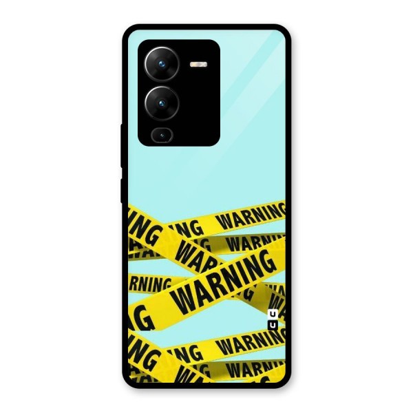 Warning Design Glass Back Case for Vivo V25 Pro