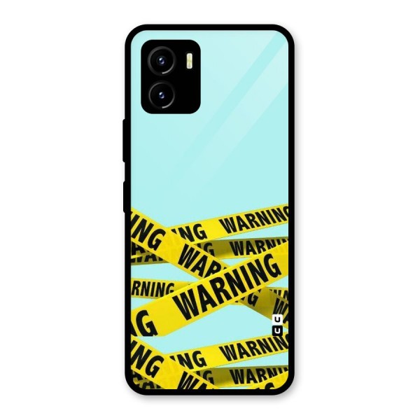 Warning Design Glass Back Case for Vivo Y15s