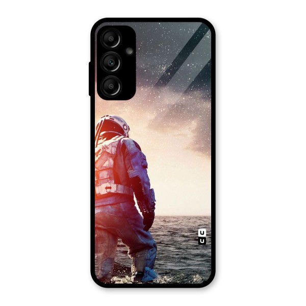 Water Astronaut Glass Back Case for Galaxy A14 5G