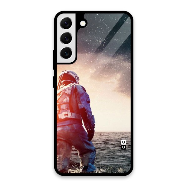 Water Astronaut Glass Back Case for Galaxy S22 Plus 5G