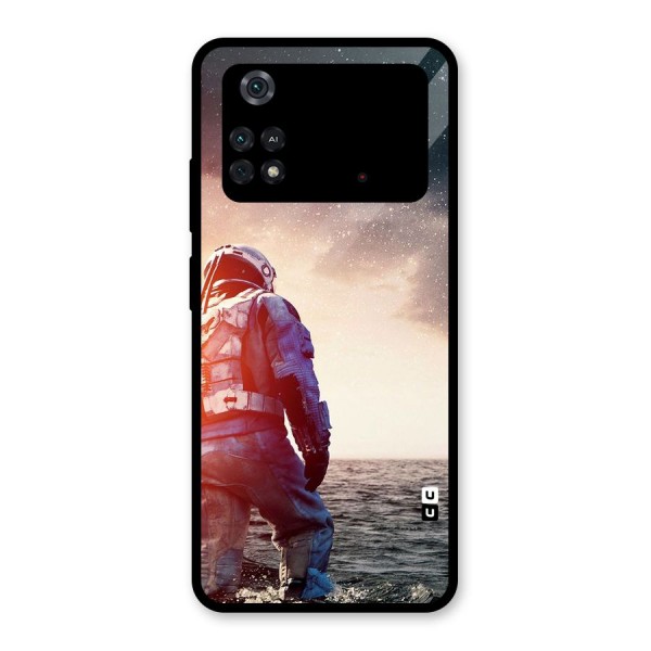 Water Astronaut Glass Back Case for Poco M4 Pro 4G