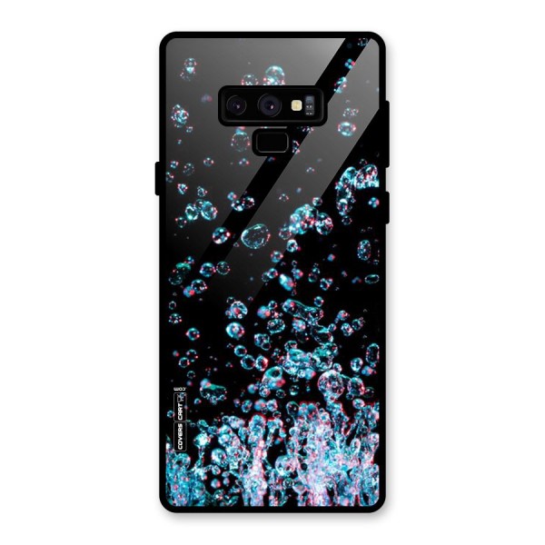 Water Droplets Glass Back Case for Galaxy Note 9