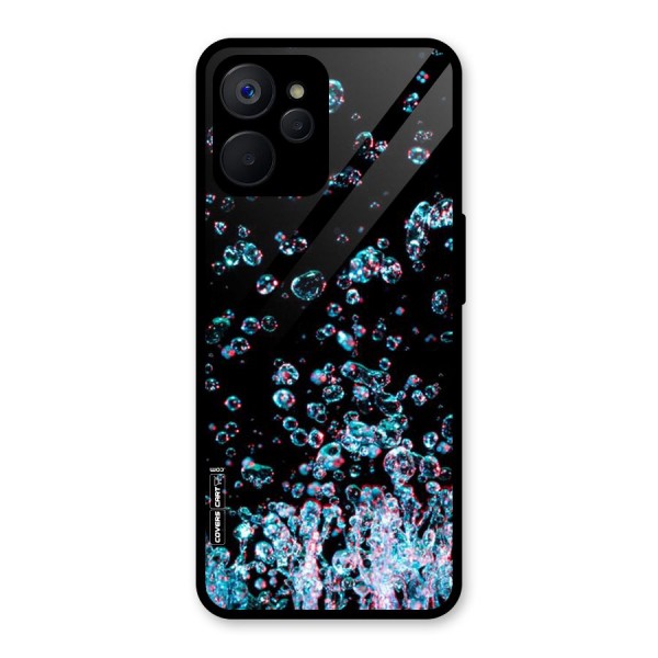 Water Droplets Glass Back Case for Realme 9i 5G