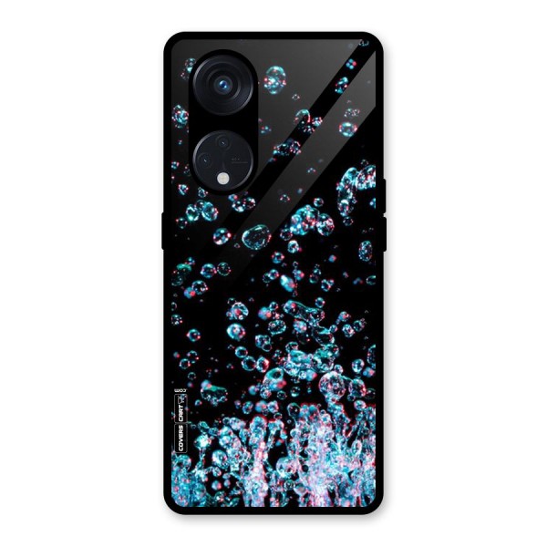 Water Droplets Glass Back Case for Reno8 T 5G