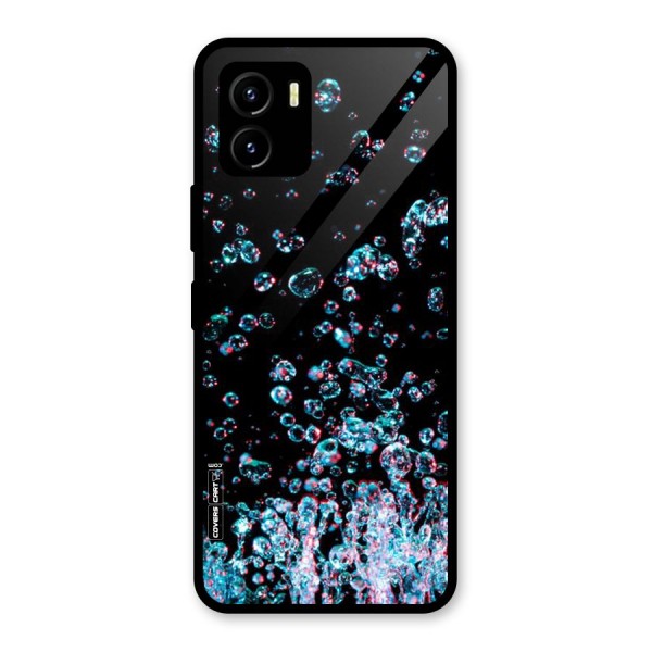 Water Droplets Glass Back Case for Vivo Y15s