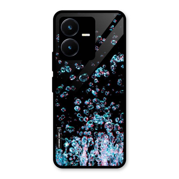 Water Droplets Glass Back Case for Vivo Y22