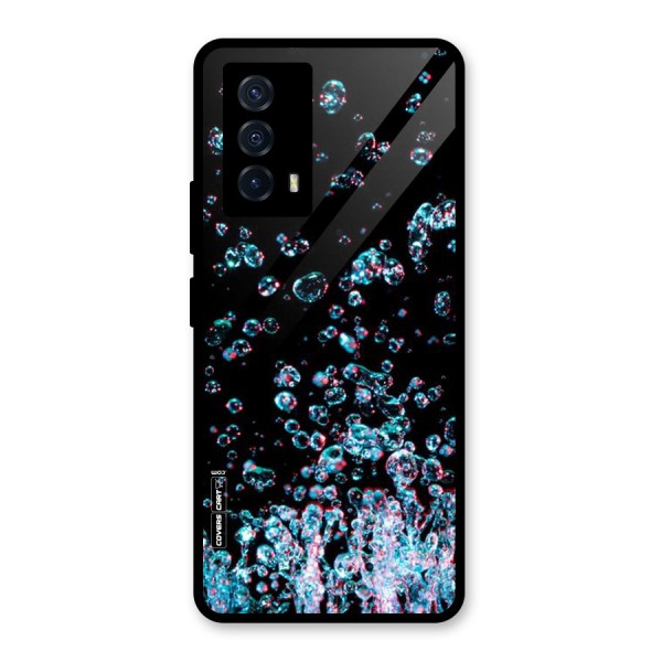 Water Droplets Glass Back Case for Vivo iQOO Z5