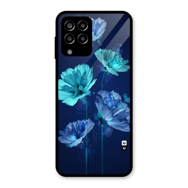 Water Flowers Glass Back Case for Galaxy M33